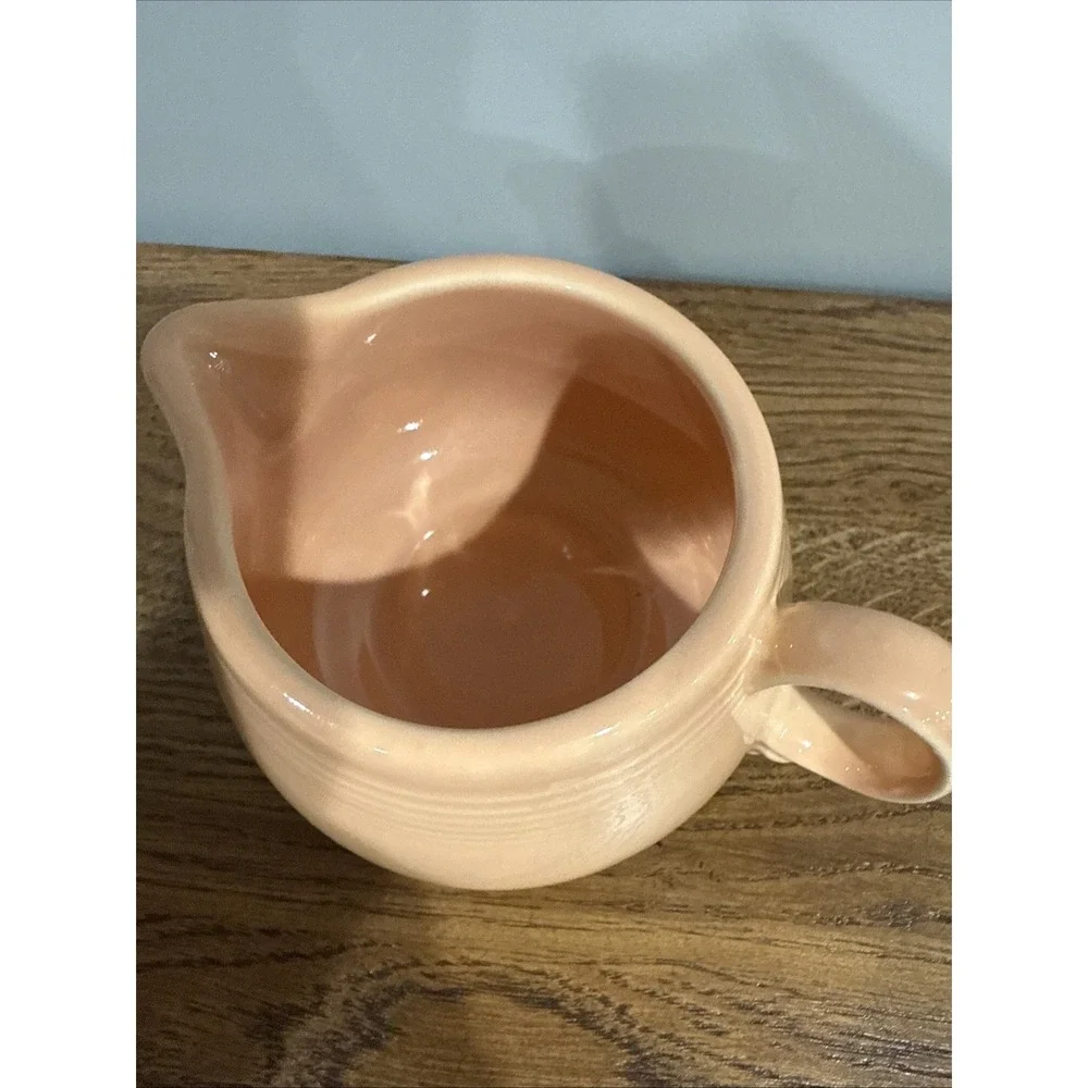 3 Piece Set- Vintage Fiestaware Sugar Creamer‎ Tray Set Apricot